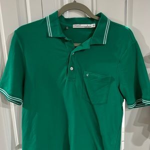 Criquet Green Polo with White Stripes